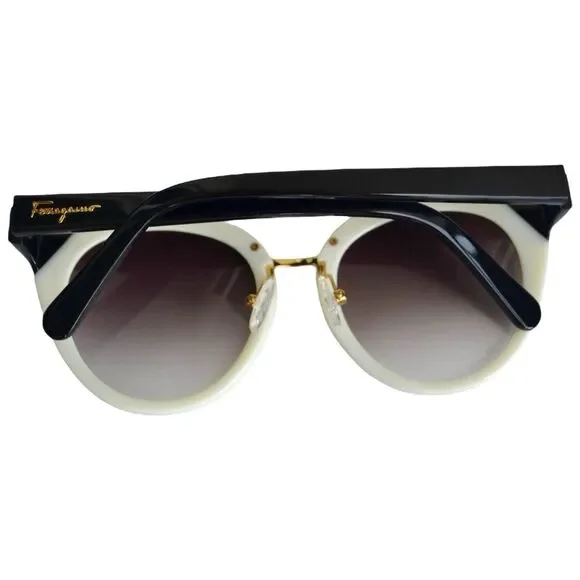 Salvatore Ferragamo SF835S Sunglasses Ivory/Dark Plum, 100% Authentic for Women - Picture 11 of 16